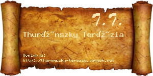 Thuránszky Terézia névjegykártya