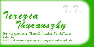 terezia thuranszky business card